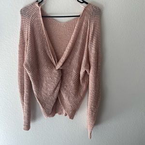 Boutique low twist back sweater